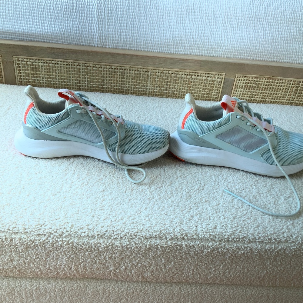 Adidas Sea foam blue green and coral sneakers
